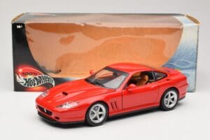 Ferrari 575M Maranello Rood Hot Wheels 1:18 54937 Metaal — afbeelding 8 van 8