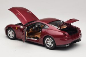 Ferrari 599 GTB Fiorano Donkerrood Hot Wheels 1:18 M1200 Metaal — afbeelding 5 van 8