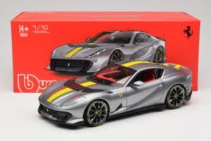 Ferrari 812 Competizione Grigio Coburn Bburago 1:18 18-01647 Metaal — afbeelding 8 van 8
