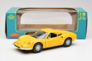 Ferrari Dino 246 GT Geel Anson 1:18 30301W Metaal — afbeelding 8 van 8