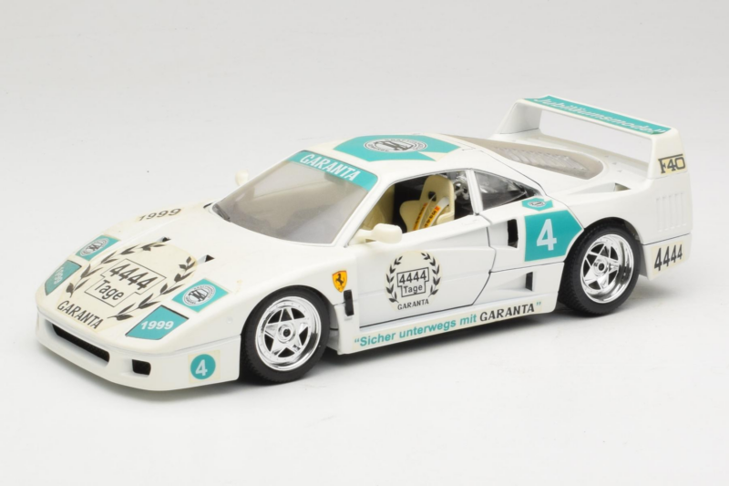 Ferrari F40 4444 Tage Garanta #4 Wit Bburago 1:18 3332-W5 Metaal