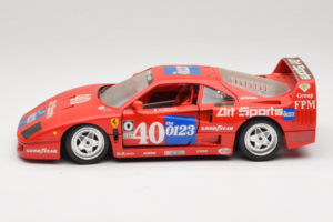 Ferrari F40 #40 J-P. Jabouille / O. Grouillard Art Sports 1987 Bburago 1:18 3332-A1 Metaal — afbeelding 4 van 8
