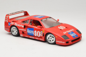 Ferrari F40 #40 J-P. Jabouille / O. Grouillard Art Sports 1987 Bburago 1:18 3332-A1 Metaal — afbeelding 6 van 8