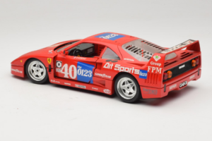Ferrari F40 #40 J-P. Jabouille / O. Grouillard Art Sports 1987 Bburago 1:18 3332-A1 Metaal — afbeelding 7 van 8