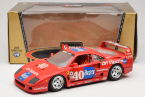 Ferrari F40 #40 J-P. Jabouille / O. Grouillard Art Sports 1987 Bburago 1:18 3332-A1 Metaal — afbeelding 8 van 8