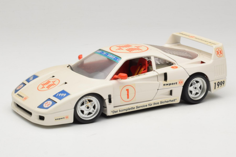 Ferrari F40 #1 Expert Wit 1987 Bburago 1:18 3332-W2 Metaal