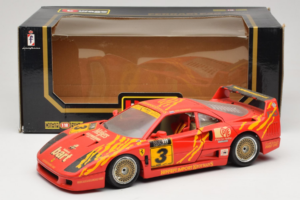 Ferrari F40 #3 F. Kroymans Ferrari Imports Kroymans BBS Wheels Rood 1987 Bburago 1:18 3032-H1 Metaal — afbeelding 8 van 8
