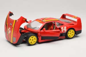 Ferrari F40 Evoluzione #14 L. Dalla Noce H&R Rood met Gele Wielen 1992 Bburago 1:18 3042-H1 Metaal — afbeelding 2 van 8