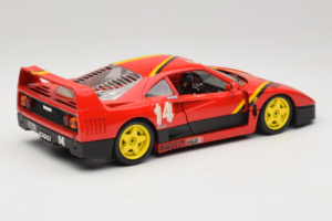 Ferrari F40 Evoluzione #14 L. Dalla Noce H&R Rood met Gele Wielen 1992 Bburago 1:18 3042-H1 Metaal — afbeelding 3 van 8