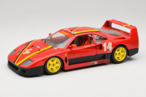 Ferrari F40 Evoluzione #14 L. Dalla Noce H&R Rood met Gele Wielen 1992 Bburago 1:18 3042-H1 Metaal
