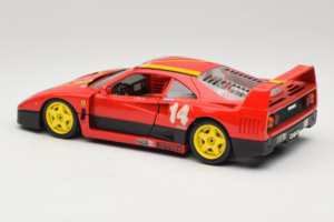 Ferrari F40 Evoluzione #14 L. Dalla Noce H&R Rood met Gele Wielen 1992 Bburago 1:18 3042-H1 Metaal — afbeelding 7 van 8