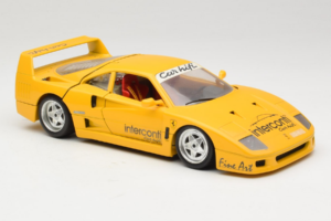 Ferrari F40 Interconti Car HiFi Geel Bburago 1:18 3032-I1 Metaal — afbeelding 6 van 8