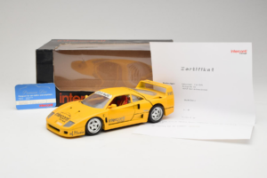 Ferrari F40 Interconti Car HiFi Geel Bburago 1:18 3032-I1 Metaal — afbeelding 8 van 8