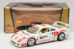 Ferrari F40 Kart-o-Mania Wit Bburago 1:18 3332-W3 Metaal — afbeelding 8 van 8
