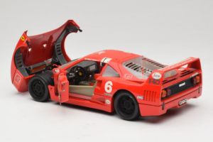 Ferrari F40 #6 V. Colombo L'Indipendente Rood 1987 Bburago 1:18 3032-L1 Metaal — afbeelding 5 van 8