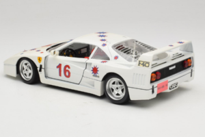 Ferrari F40 #16 Borsenmodells Wit Limited Edition 333 pcs 1987 Bburago 1:18 3332-W1 Metaal — afbeelding 7 van 8