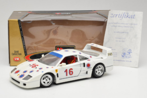 Ferrari F40 #16 Borsenmodells Wit Limited Edition 333 pcs 1987 Bburago 1:18 3332-W1 Metaal — afbeelding 8 van 8