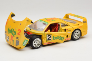 Ferrari F40 Totip Jolly Club #2 Geel Bburago 1:18 3332-Y1 Metaal — afbeelding 2 van 8