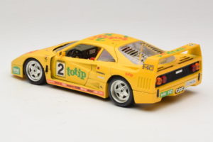 Ferrari F40 Totip Jolly Club #2 Geel Bburago 1:18 3332-Y1 Metaal — afbeelding 7 van 8