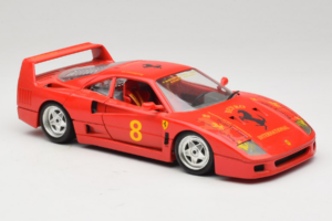 Ferrari F40 #8 Bevro International Rood 1987 Bburago 1:18 3332-P3 Metaal — afbeelding 6 van 8