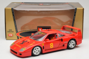 Ferrari F40 #8 Bevro International Rood 1987 Bburago 1:18 3332-P3 Metaal — afbeelding 8 van 8