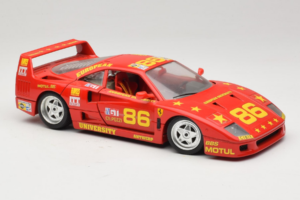 Ferrari F40 LM #86 Ch. Pozzi IMSA 24 Hours of Le Mans 1985 Rood Bburago 1:18 3332-P6 Metaal — afbeelding 6 van 8