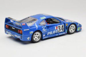 Ferrari F40 #34 M. Ferte / Thavenin / Palau Pilot Blauw 1987 Bburago 1:18 3032-B1 Metaal — afbeelding 3 van 8