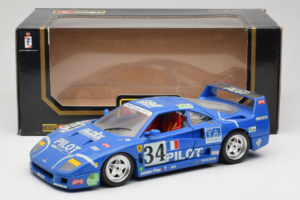 Ferrari F40 #34 M. Ferte / Thavenin / Palau Pilot Blauw 1987 Bburago 1:18 3032-B1 Metaal — afbeelding 8 van 8