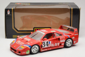 Ferrari F40 LM Pilot #34 Ferte / Thavenin / Palau 24 Hours of Le Mans 1995 Rood Bburago 1:18 3032-P3 Metaal — afbeelding 8 van 8