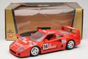 Ferrari F40 #56 Pilot Rood 1987 Bburago 1:18 3332-P2 Metaal — afbeelding 8 van 8