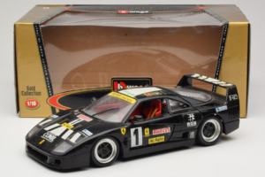 Ferrari F40 Pirelli Agip #1 Zwart Bburago 1:18 3332-B1 Metaal — afbeelding 8 van 8