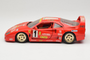 Ferrari F40 Evoluzione #1 Pirelli Agip Rood met Gouden Wielen 1992 Bburago 1:18 3042-P2 Metaal — afbeelding 4 van 8