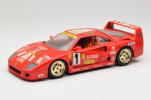 Ferrari F40 Evoluzione #1 Pirelli Agip Rood met Gouden Wielen 1992 Bburago 1:18 3042-P2 Metaal