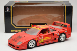 Ferrari F40 Pirelli BBS Rood Bburago 1:18 3032-P4 Metaal — afbeelding 8 van 8