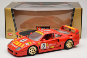 Ferrari F40 #3 Pirelli Rood 1987 Bburago 1:18 3332-P4 Metaal — afbeelding 8 van 8