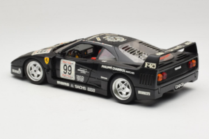 Ferrari F40 Seco #99 Lesseps / Charriol / Balandras Zwart Bburago 1:18 3032-B3 Metaal — afbeelding 7 van 8