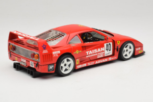 Ferrari F40 #40 T. Ohta / A. Reid Taisan Rood 1987 Bburago 1:18 3022-T1 Metaal — afbeelding 3 van 8