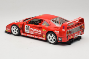 Ferrari F40 #40 T. Ohta / A. Reid Taisan Rood 1987 Bburago 1:18 3022-T1 Metaal — afbeelding 7 van 8