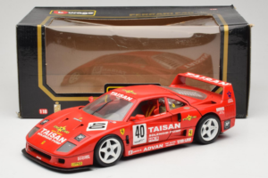 Ferrari F40 #40 T. Ohta / A. Reid Taisan Rood 1987 Bburago 1:18 3022-T1 Metaal — afbeelding 8 van 8