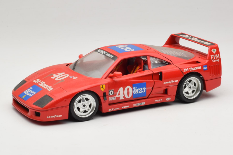 Ferrari F40 #40 the0123 Rood 1987 Bburago 1:18 3332-P5 Metaal
