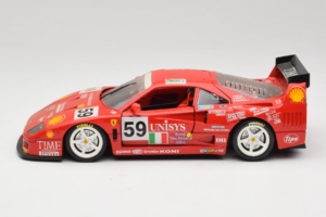 Ferrari F40 LM Unisys #59 Ota / P. Nappi / R. Donovan 24 Hours of Le Mans 1996 Bburago 1:18 3032-U1 Metaal — afbeelding 4 van 8