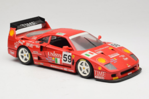 Ferrari F40 LM Unisys #59 Ota / P. Nappi / R. Donovan 24 Hours of Le Mans 1996 Bburago 1:18 3032-U1 Metaal — afbeelding 6 van 8