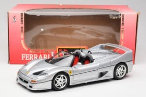 Ferrari F50 Cabriolet Zilver Bburago 1:18 3372 Metaal — afbeelding 8 van 8