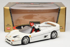 Ferrari F50 Cabriolet Wit Bburago 1:18 3352-W1 Metaal — afbeelding 8 van 8