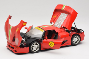 Ferrari F50 Coupe #6 Rood met Italiaanse Vlag Bburago 1:18 3382-P1 Metaal — afbeelding 2 van 8