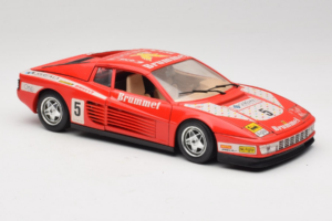 Ferrari Testarossa Brummel #5 Rood 1984 Bburago 1:18 3004-P1 Metaal — afbeelding 6 van 8