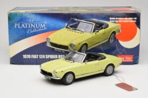 Fiat 124 Spider BS1 Geel Sun Star 1:18 4921 Metaal — afbeelding 8 van 8