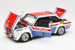 Fiat 131 Abarth Fiat France #9 J-C. Andruet / C. Delferrier Winner Rally Sanremo 1977 Kyosho 1:18 08375A Metaal — afbeelding 2 van 8