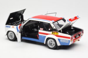 Fiat 131 Abarth Fiat France #9 J-C. Andruet / C. Delferrier Winner Rally Sanremo 1977 Kyosho 1:18 08375A Metaal — afbeelding 5 van 8