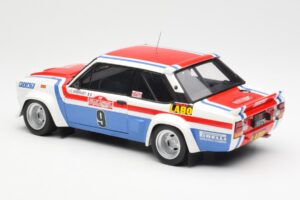 Fiat 131 Abarth Fiat France #9 J-C. Andruet / C. Delferrier Winner Rally Sanremo 1977 Kyosho 1:18 08375A Metaal — afbeelding 7 van 8